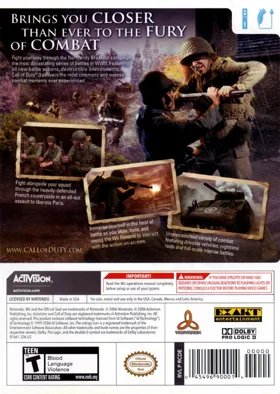 Call of Duty 3 box cover back